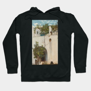 Lady on a Balcony, Capri by John William Waterhouse Hoodie